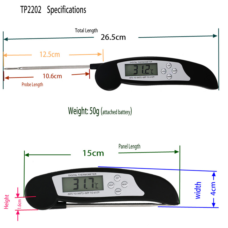 Bán trực tiếp Dụng cụ đo nhiệt độ Thịt Nhiệt kế sữa để nấu ăn